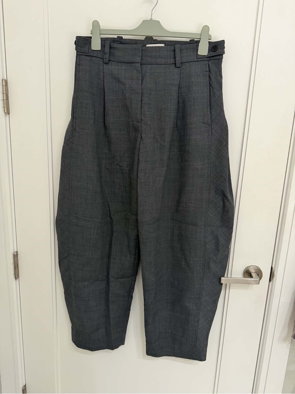COS women Charcoal Gray Pleated Dress Trousers